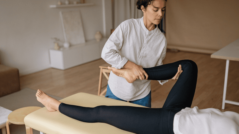 マッサージを受けている様子